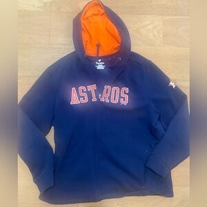 Fanatics Mens Houston Astros Baseball MLB Hoodie - Navy and Orange XL EUC